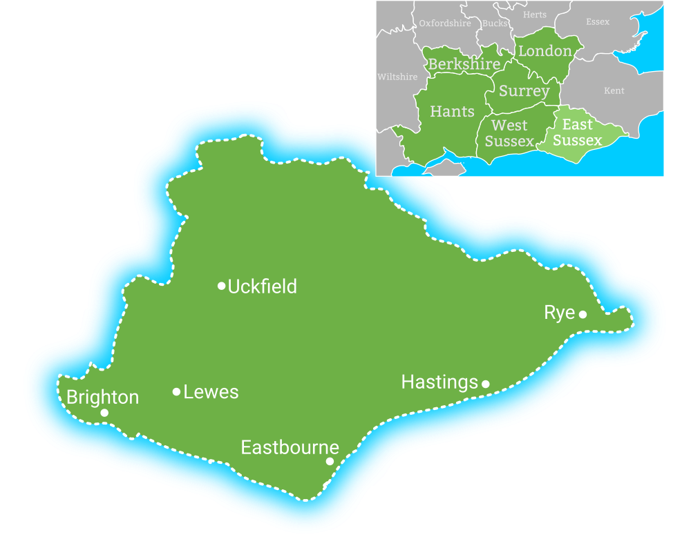 Earth Electrical West Sussex Coverage Map