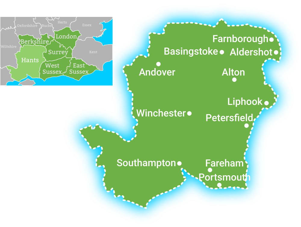 Earth Electrical Hampshire Coverage Map